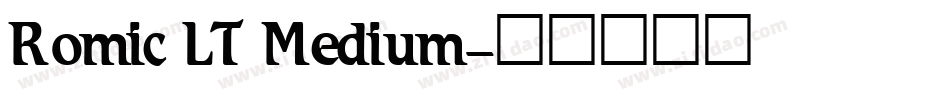 Romic LT Medium字体转换